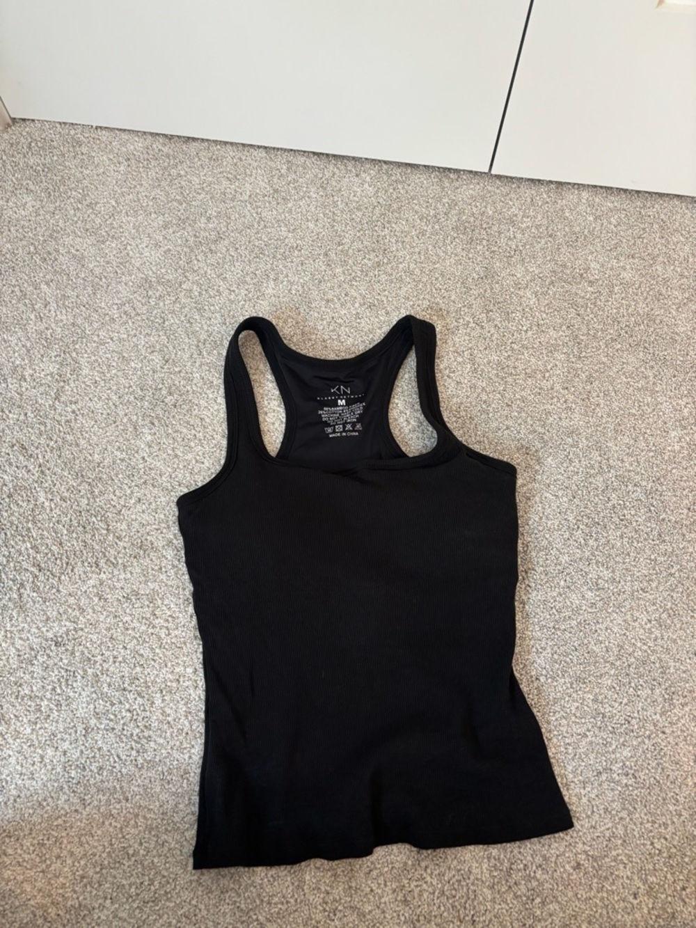 Klassy Network Black Ribbed Racerback Tank - Women